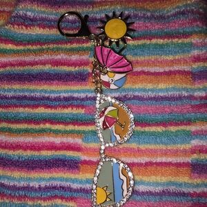 Summer Beach Sunglasses Keychain / Bag Charm - Multicolor